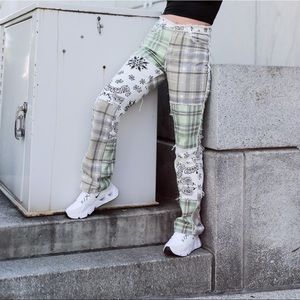 Jaded London Patchwork Denim Pants